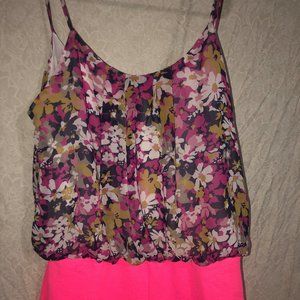 Pink Flower Romper